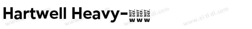 Hartwell Heavy字体转换